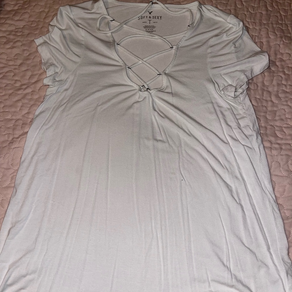 White Short Sleeve American Eagle T shirt